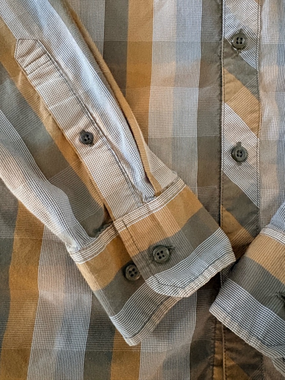 Arcteryx Peakline Hiking Camp Long Sleeve Brown Check Button Down Shirt Large - Picture 5 of 9